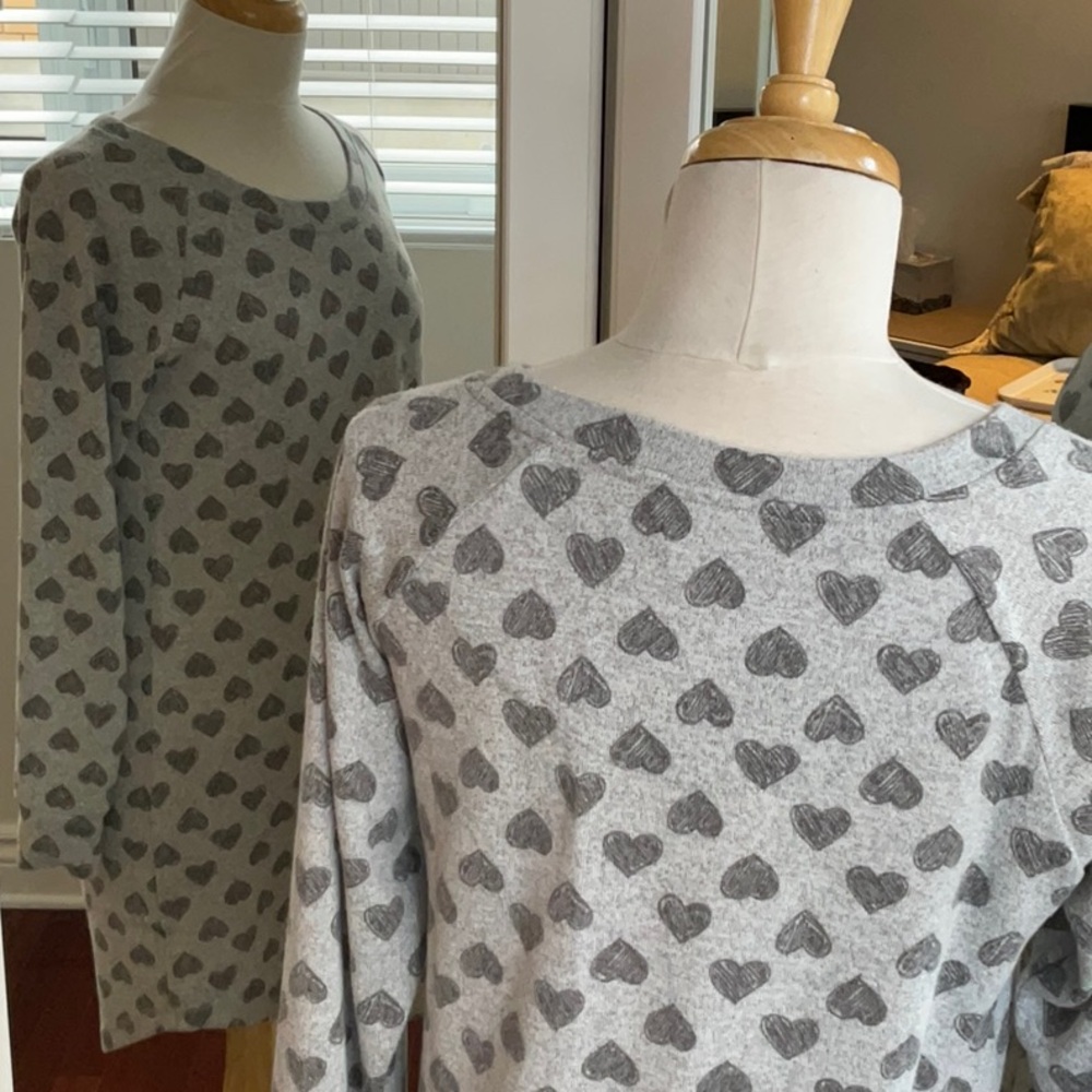 Women’s Gray Heart Pattern Pyjama / Small - Picture 5 of 11